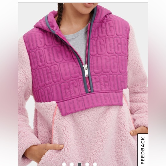 NWT UGG Iggy Sherpa Half Zip Pullover - Picture 3 of 6